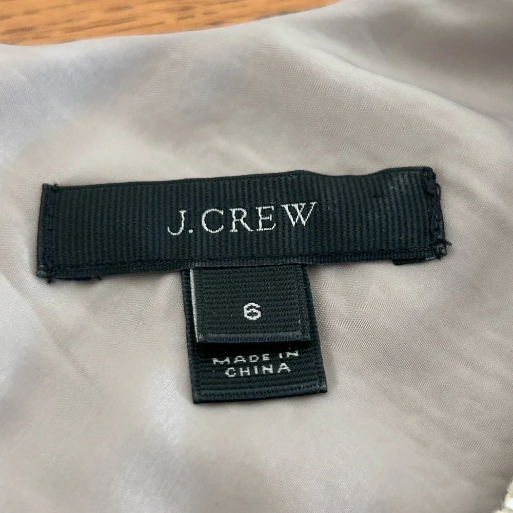 J Crew Tweed Dress Tan Black Size 6